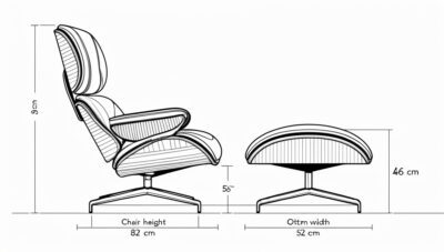 eames-lounge-chair-replica Eames Lounge Chair Replica with Ottoman in black Italian leather and walnut veneer