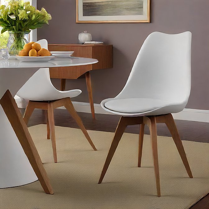 Modern Tulip Dining Chair – White | Stylish & Minimalist Seating