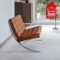 Mies Barcelona Pavilion Chair - Genuine Italian Leather | Tan Brown