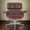 Premium Replica Eames Lounge Chair and Ottoman – Waxy Chocolate Polished Leather with Walnut Wood - Image 4
