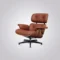 Technical dimension chart for reproduction Eames lounge chair showing 83.8cm height and 87.8cm width.