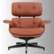 Classic Eames Lounge Chair & Ottoman – Tan Brown Leather, Walnut Wood & Black Base - Image 3